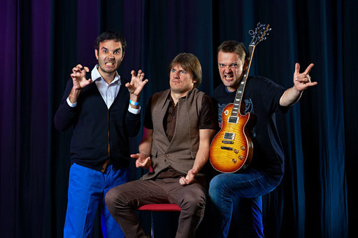 Igor Meerson, Anton Borisov and Alexander Pushnoy (l-r), comedians